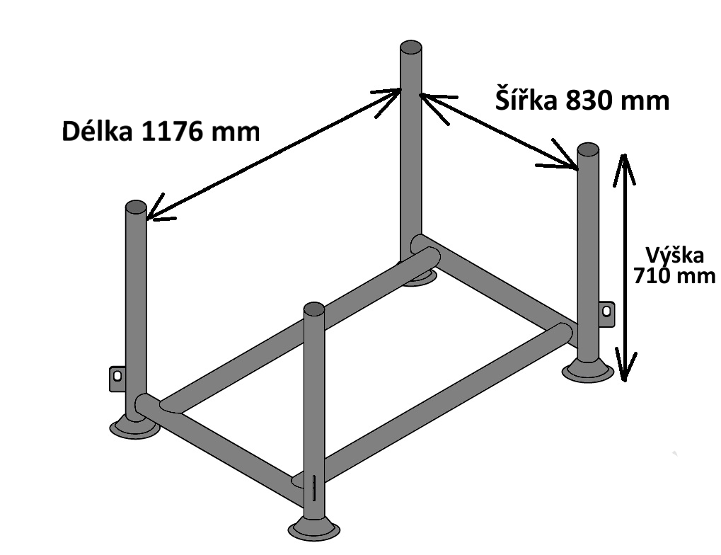 Paleta na stojky d_1176_š_830_v_710